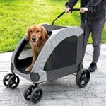 cochecito para perros y mascotas grandes transpirable con 4 ruedas