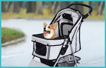 PawHut Cochecito Plegable para Mascotas