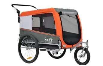 papilioshop zeta remolque carrito para bicicleta naranja m.