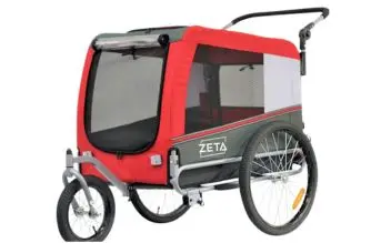 papilioshop zeta remolque carrito para bicicleta rojo l