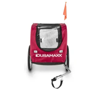 duramaxx king rex rojo carrito para perros carro para perros remolque de bicicletas para perros 250 litros max 40 kg