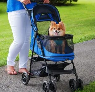 Umi Pet Gear Happy Trails - Cochecito sin cremallera, color azul zafiro
