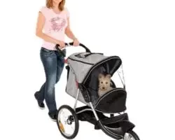 karlie 31616 carrito para perros sport buggy teflon negro y gris