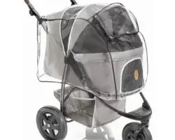 Zamboo Plastico Lluvia para Carrito para Perros y Gatos TOGfit Pet Roaster, Burbuja Lluvia para Cochecito para Perros con Ventana, Mallas y Entrada Abatible