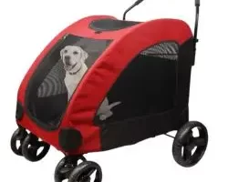 Belle Vous Carrito para Gatos y Perros – Capacidad de Medianos y Peq Fácil de Plegar para Almacenaje y Viaje - Carro para Mascotas Ventana Cremallera y 4 Ruedas