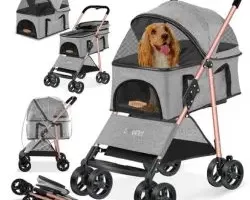 Carrito para perros Lovpet Hellgrau Gris