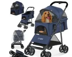 Carrito para perros pequenos lovpet blau azul