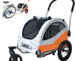PAPILIOSHOP Kuma Remolque de Bicicleta y Carrito para Perro pequeño Mascotas